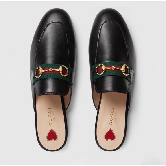 Gucci Shoes - New! Gucci Princetown Horsebit Leather Mule Loafer Black Web Stripe 36.5 US 6.5